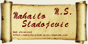 Mahailo Sladojević vizit kartica
